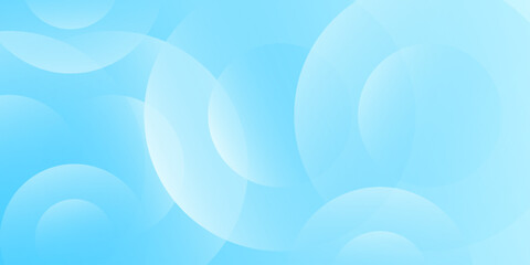 Minimalist banner background, pastel colorful, Light Blue gradations. Circle effect style geometric, Vector Illustration