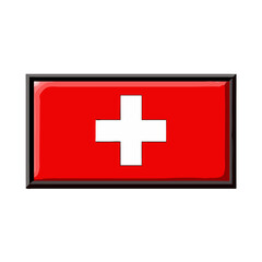 Fototapeta premium The National Flag Of The Switzerland