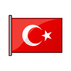 Obraz premium The National Flag Of The Turkey