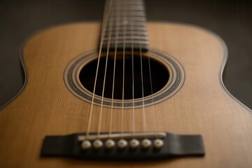 Fototapeta premium A Close-Up of a Classic Acoustic Guitar