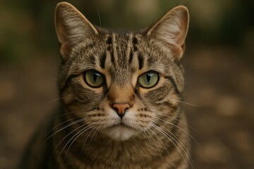 Obraz premium The Gentle Eye of a Tabby Cat