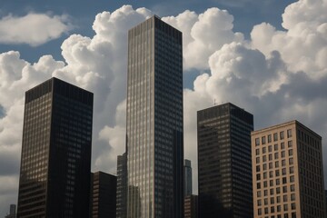 Obraz premium A Symphony of Glass and Clouds