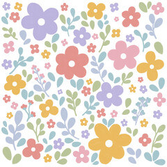 Stardust flower pastel garden pattern