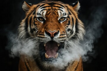 Fototapeta premium A Tiger in Silhouette