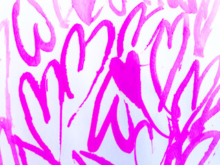 pink heart brush watercolor

