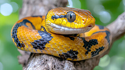 Obraz premium snake on a white background