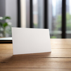Blank white card mockup ready for your modern business stationery design