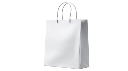 Plain White Paper Shopping Bag with Twisted Handles.
