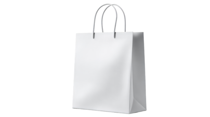 Plain White Paper Shopping Bag with Twisted Handles.