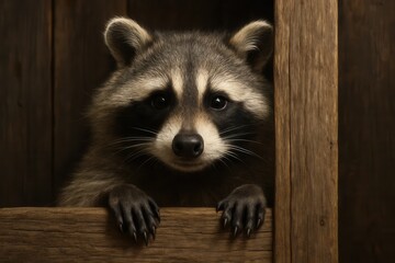 A Raccoon's Curious Gaze