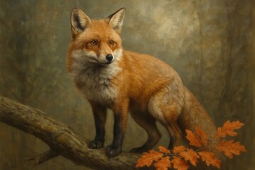 Obraz premium A Fox in Contemplation