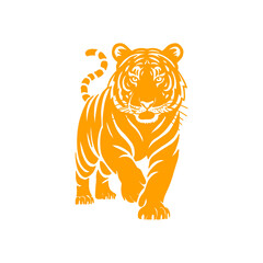 歩く虎のシルエット / Walking Tiger Silhouette	