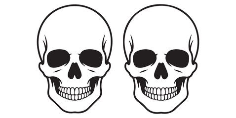human death skull vector silhouettes