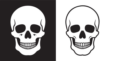 human death skull vector silhouettes