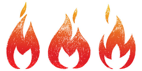 Simple vector flame icon in flat style 