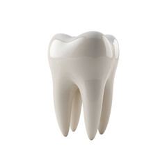 A meticulously rendered molar evokes dental health and oral hygiene awareness with an isolated