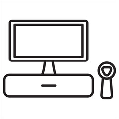 Cashier machine icon outine vector