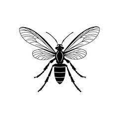 Obraz premium A beautiful and artistic image of a bee, symbolically expressing hard work, discipline, and teamwork. A simple and elegant graphic, which highlights the natural beauty of the bee and its important rol