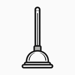 Minimalist clean line art illustration of a plum