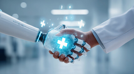 Human and Robot Handshake in Medical Collaboration

