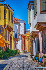 Beautiful streets on the island of Kunda