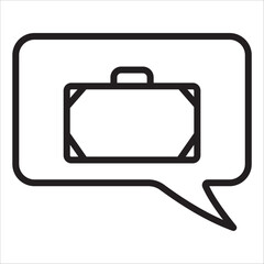 Chat icon outline vector