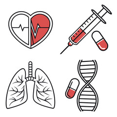 medical icon set