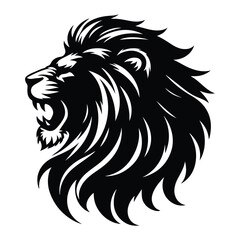 Obraz premium Majestic Lion Head Icon for Wildlife, Strength, and Power Design Projects