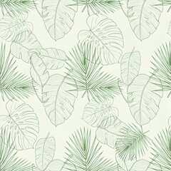 seamless pattern with leaves