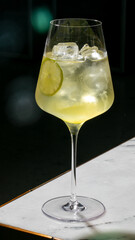 Sparkling citrus elixir, ice-cubed effervescence ignites midsummer night's dream, World Cocktail Day, solstice celebration, zest-infused indulgence