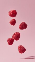 Luscious raspberries levitate in pastel realms, whispering midsummer dreams, nodding to Lammas, tantalizing a synesthetic sunrise brunch