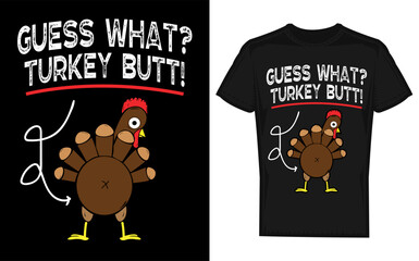 Funny Thanksgiving Silhouette of a Turkey Silhouette