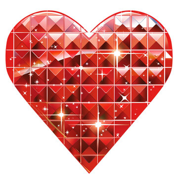 red heart shaped
