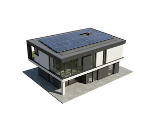 Modern and residential properties featuring solar panels, rooftop installations, skilled technicians, and electric cars, highlighting sustainable, eco-friendly, and renewable energy solutions.

