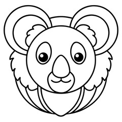 Fototapeta premium Koala Outline Mandala Style Vector Design