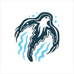 Abstract Pet Companion Hologram, Futuristic Design Holographic Pet Virtual Companion Abstract animal form