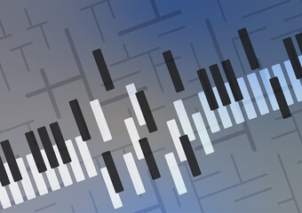 Piano line graphic random presentation background