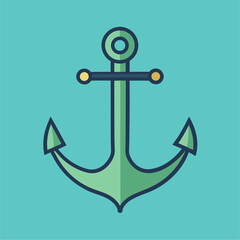 minimalist anchor vector illustration