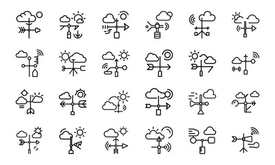 Science and Laboratory Line Icons Chemistry, Physics, Biology, Space, Robotics, Data, and Medical Vector Icon Set for Education, Research, and STEM Projects