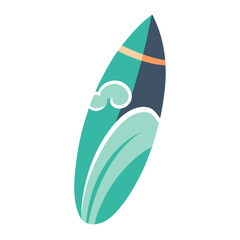 minimalist surfboard with wave illustration