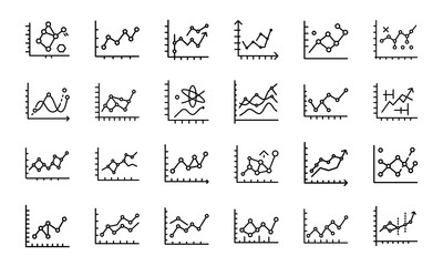 Science and Laboratory Line Icons Chemistry, Physics, Biology, Space, Robotics, Data, and Medical Vector Icon Set for Education, Research, and STEM Projects