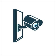 Security Camera Surveillance System Vector Illustration Security Camera home surveillance