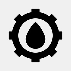 Icon oil development. Oil Industry elements. Icon in glyph style.
