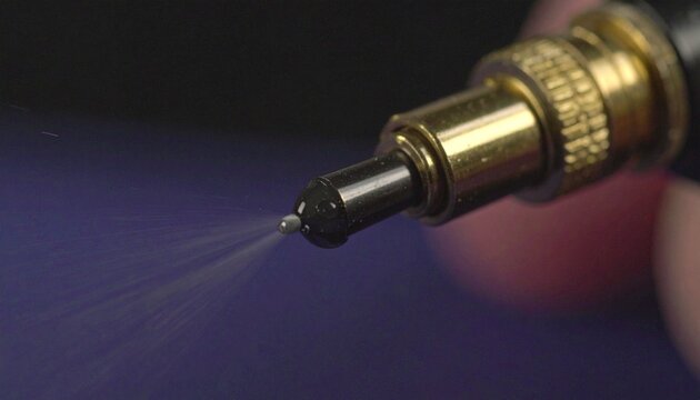 Close-up of Tire Pressure Gauge Inflating a Tire: Automotive Repair & Maintenance Detail - Powered by Adobe