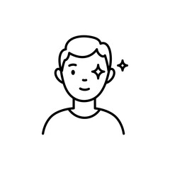 Spark in Eye Representing Hopeful View and Inspiration