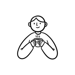 Person Holding Cup of Tea Symbolizing Comfort and Relaxation