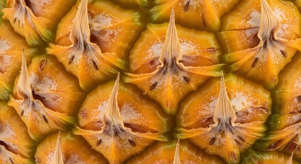 Fototapeta premium Macro View of Pineapple Skin Texture
