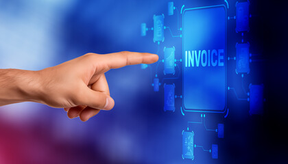 An invoice commercial document listing goods or services provided with payment terms and due date