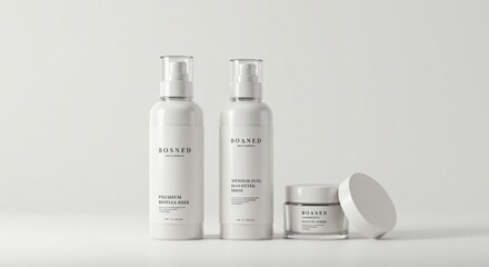Minimalist White Skincare Product Mockup