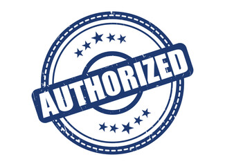 Authorized Rubber Stamp Seal with a Star Border